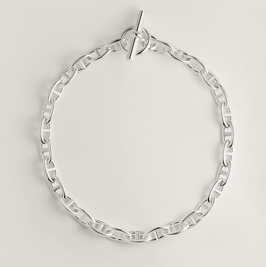 Hermes Silver Chaine D'Ancre Necklace