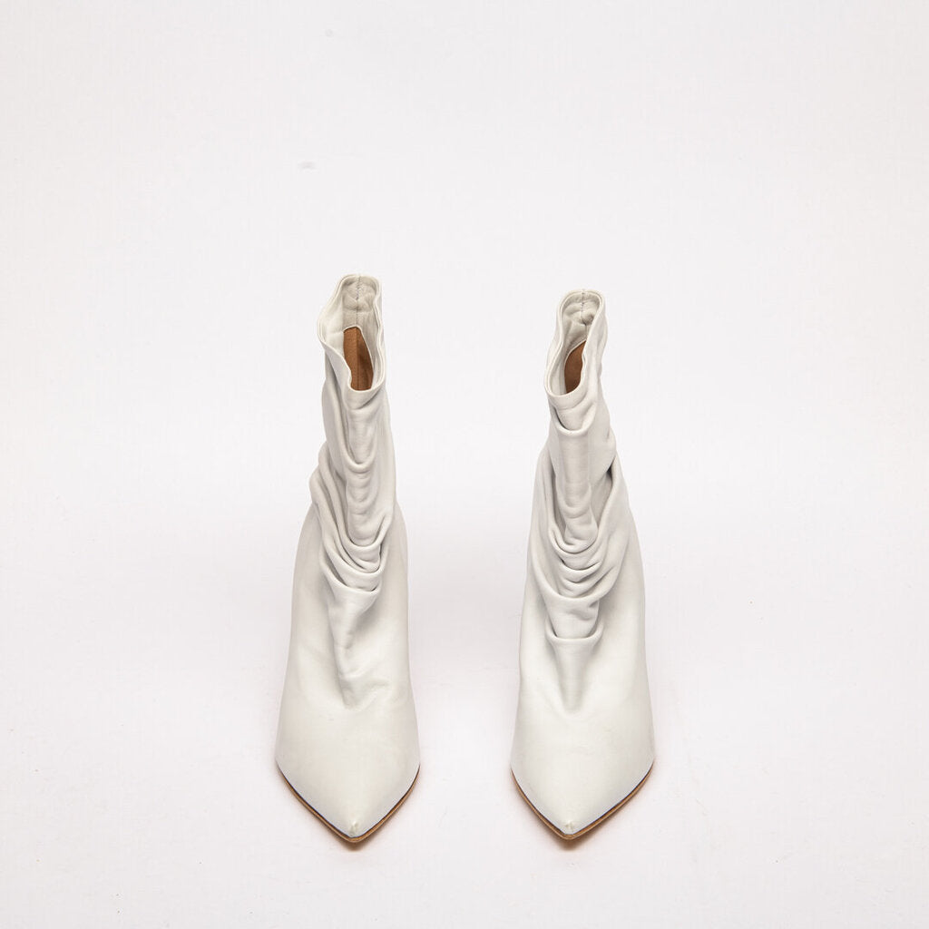 Gianvito Rossi White Leather Ankle Boot