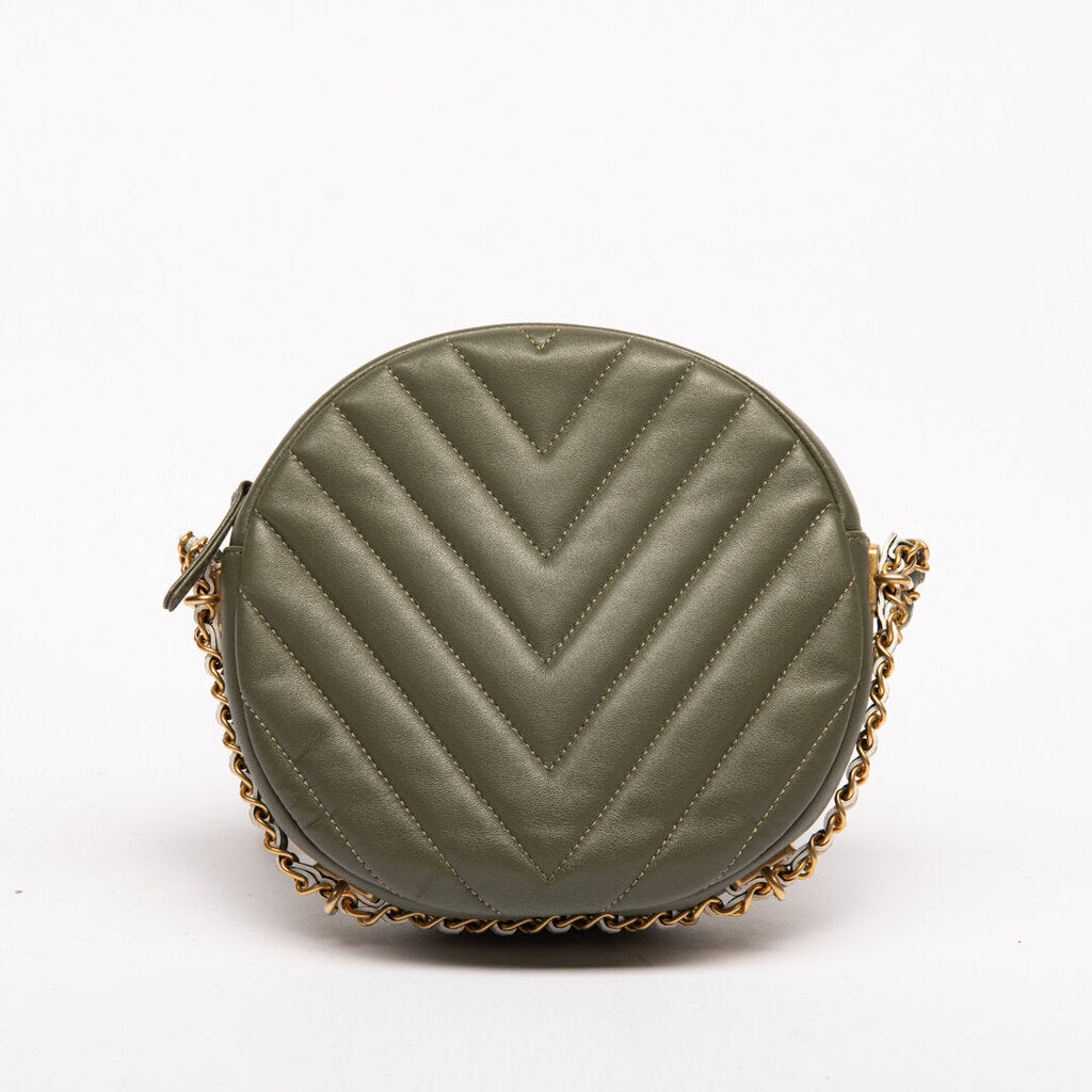 Chanel Green Round As Earth Crossbody (2018)