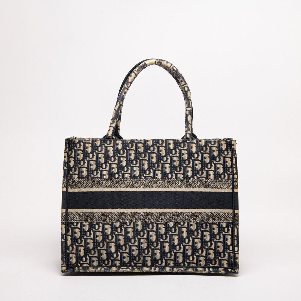 Dior Navy Trotter Medium Book Tote