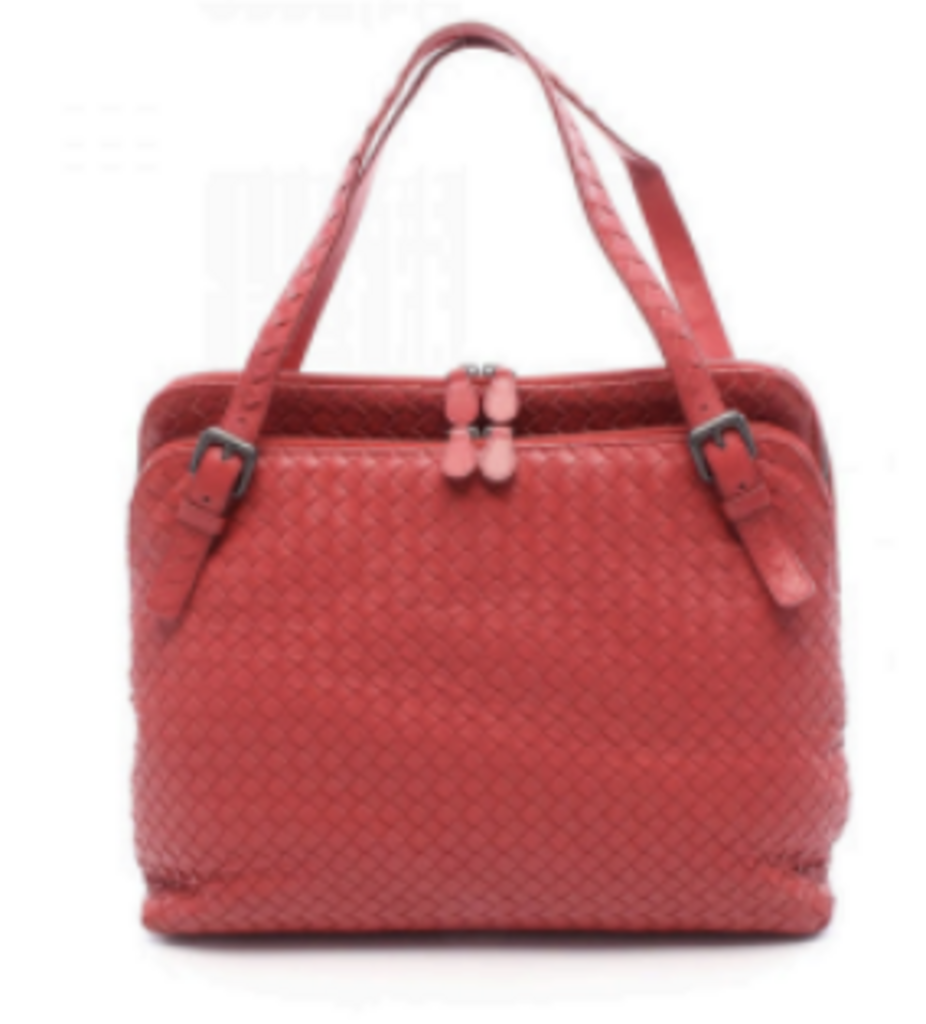 Red Intrecciato Shoulder Bag