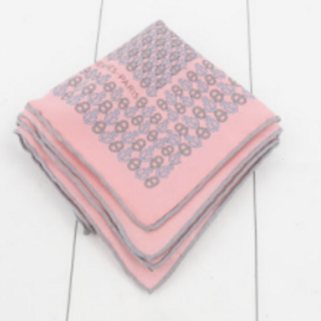 Pink Pattern Silk Scarf