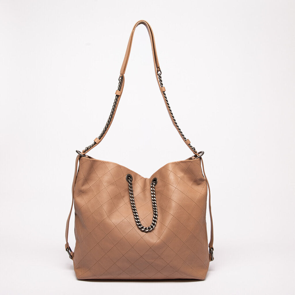 Chanel Quilted Calfskin Mauve Bucket Tote