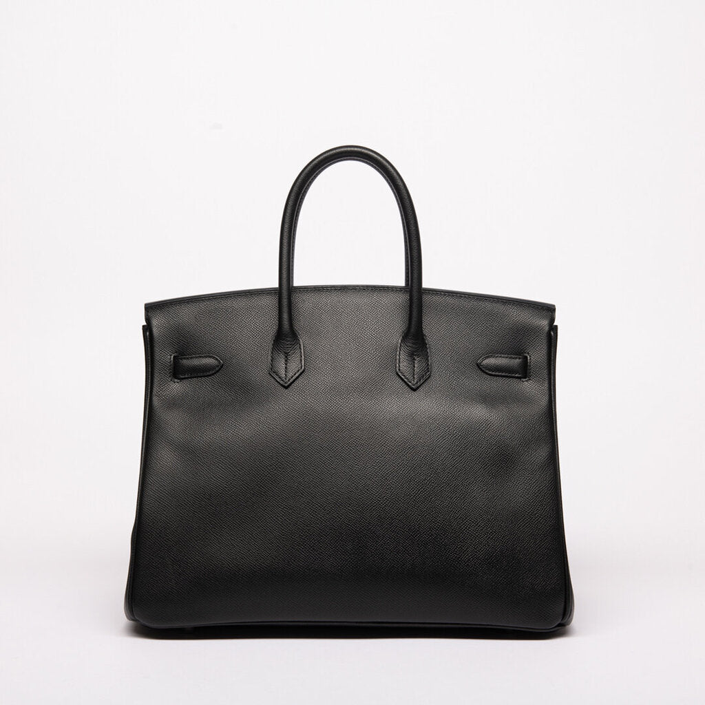 Hermes Black Epsom Palladium Hardware Birkin 35 (2010)