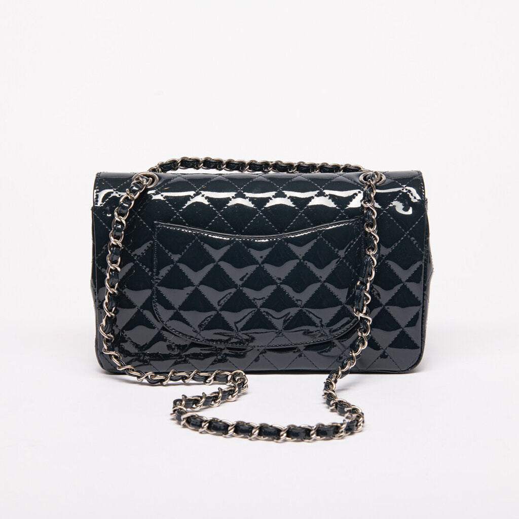 Chanel Medium Navy Patent Flap
