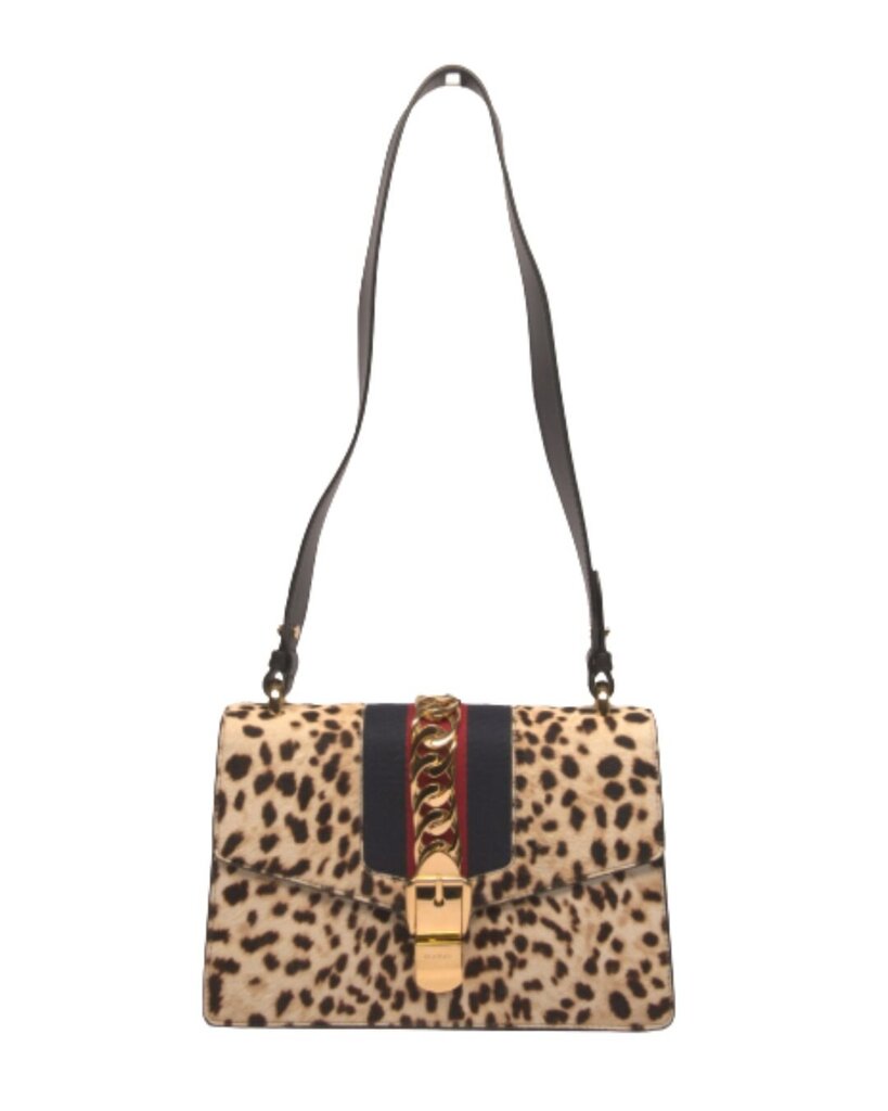 Gucci Leopard Pony Hair Sylvie Crossbody