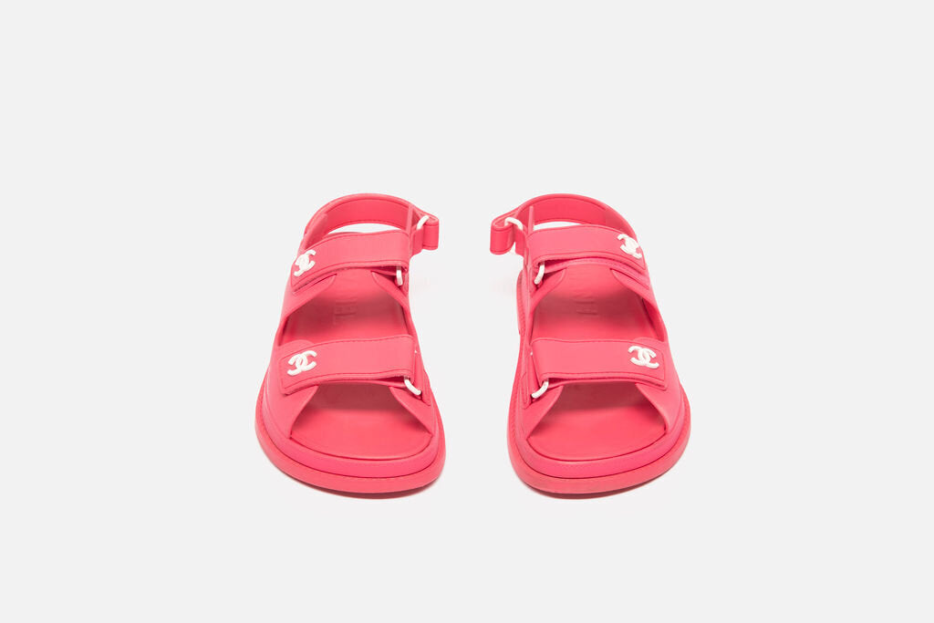 Chanel Hot Pink Rubber Dad Sandal