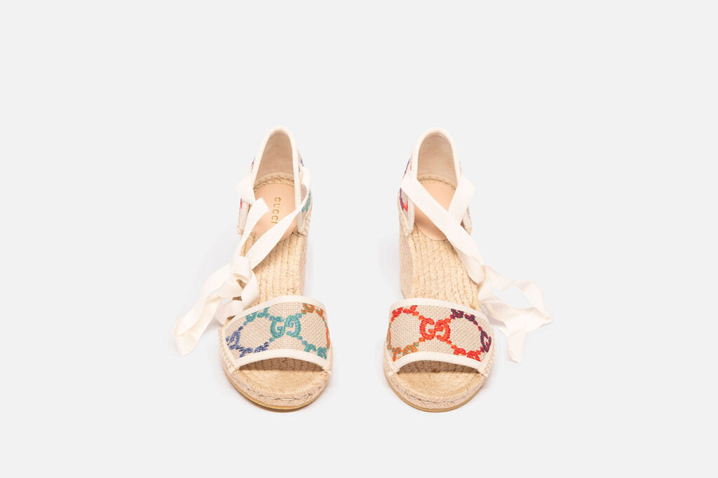 Gucci Multicolor Espadrille Wedges
