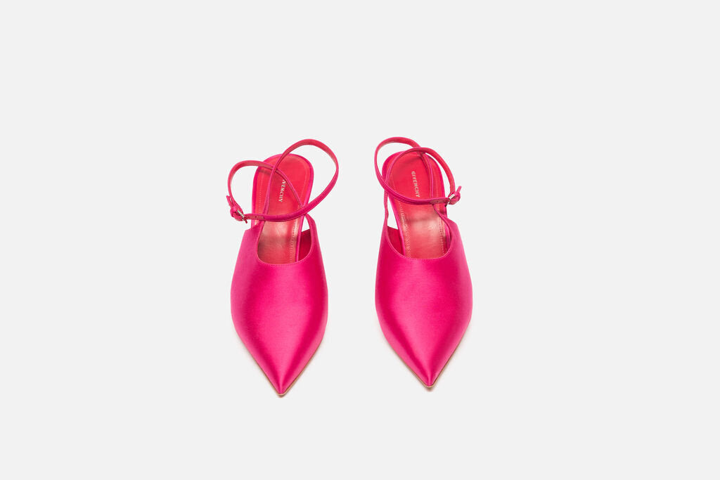 Givenchy Pink Satin Pointed Toe Heels
