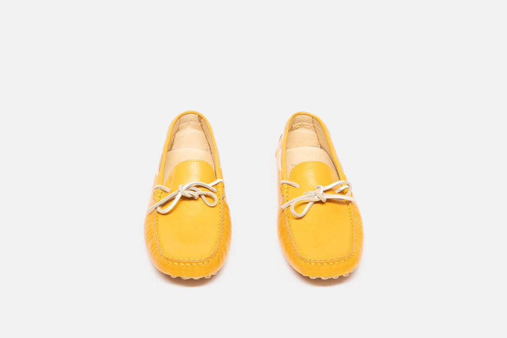 Tod's Yellow Leather Driving Shoe