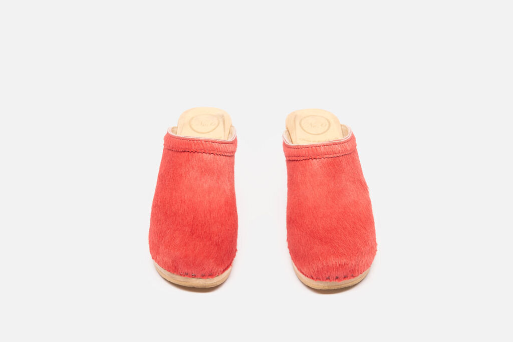 No.6 Store Red Cowhide Clog