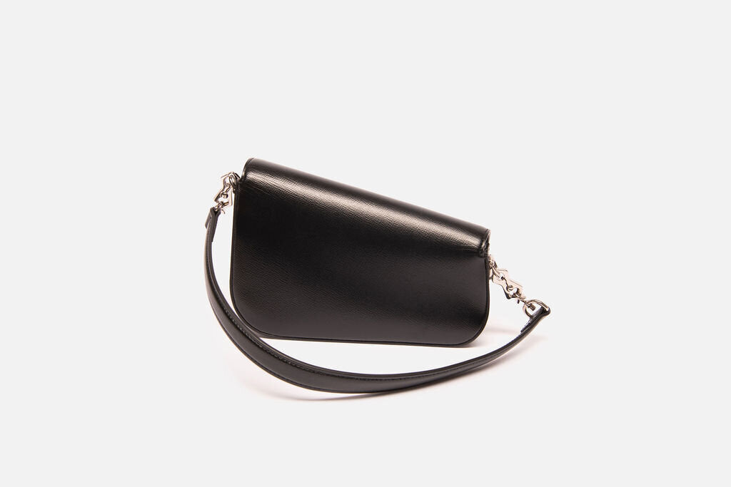 Gucci Black Leather 1955 Asymmetrical Shoulder Bag