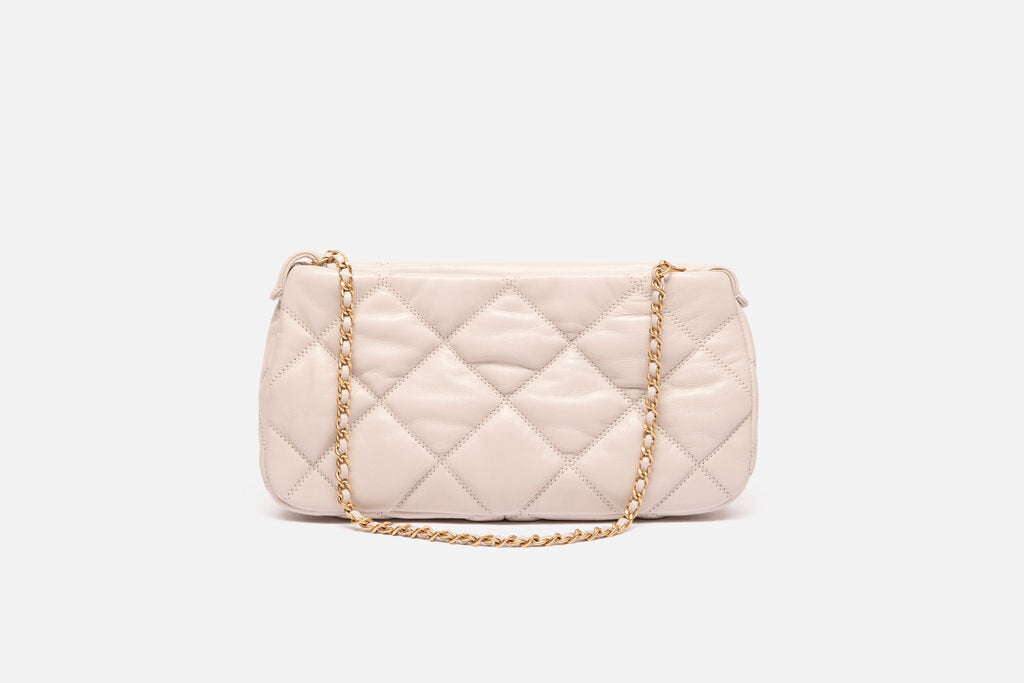 Chanel Grey Quilted Shoulder Bag