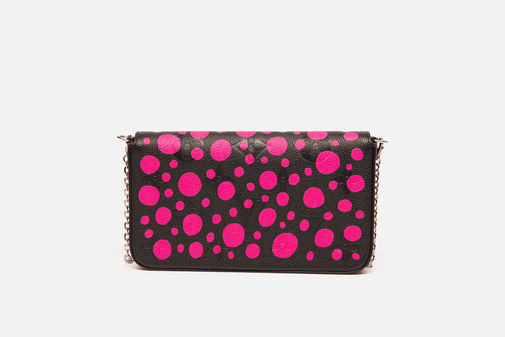 Louis Vuitton Black & Fuchsia Polka Dot Empreinte Felicie