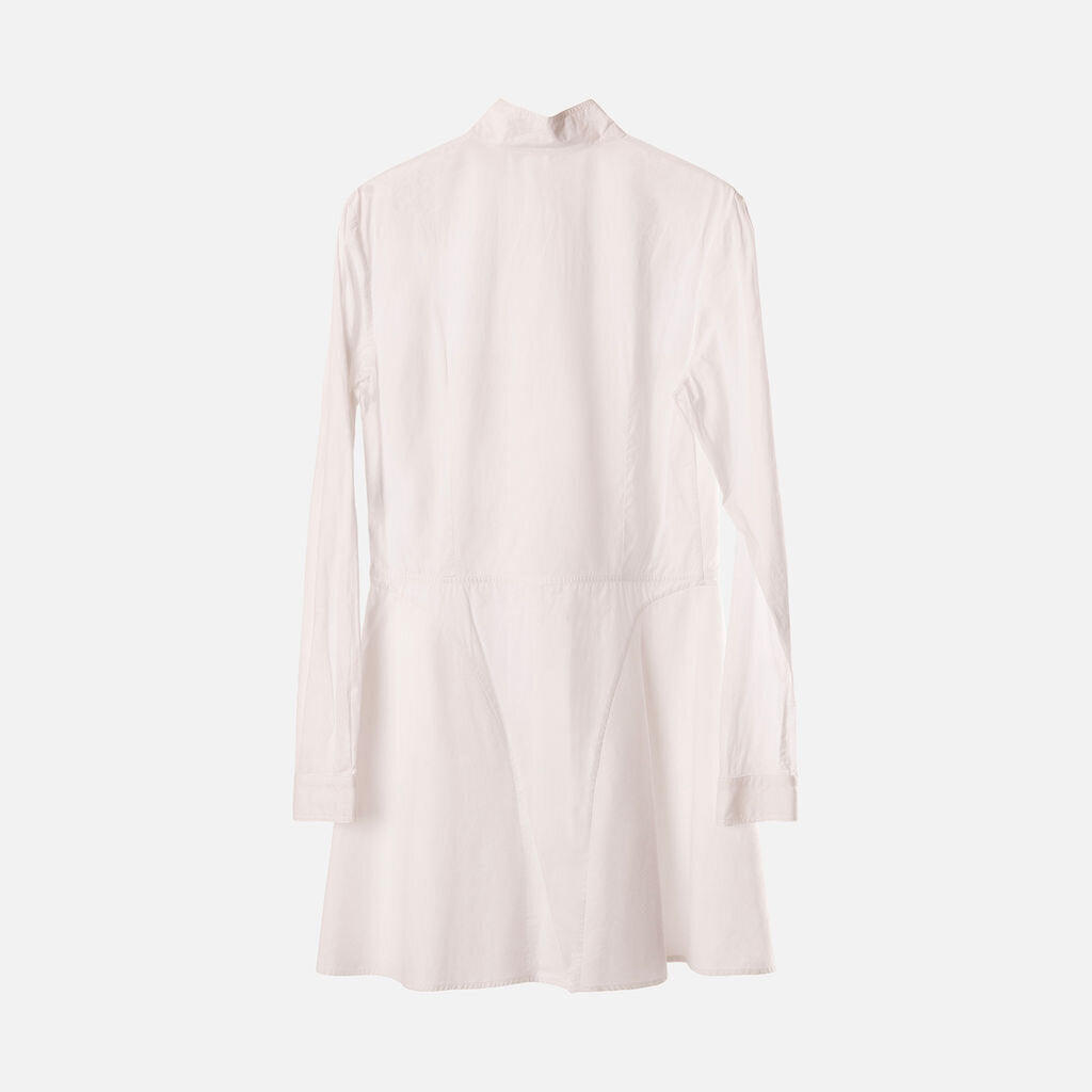 Stella McCartney White Cotton Paneled Shirt Dress