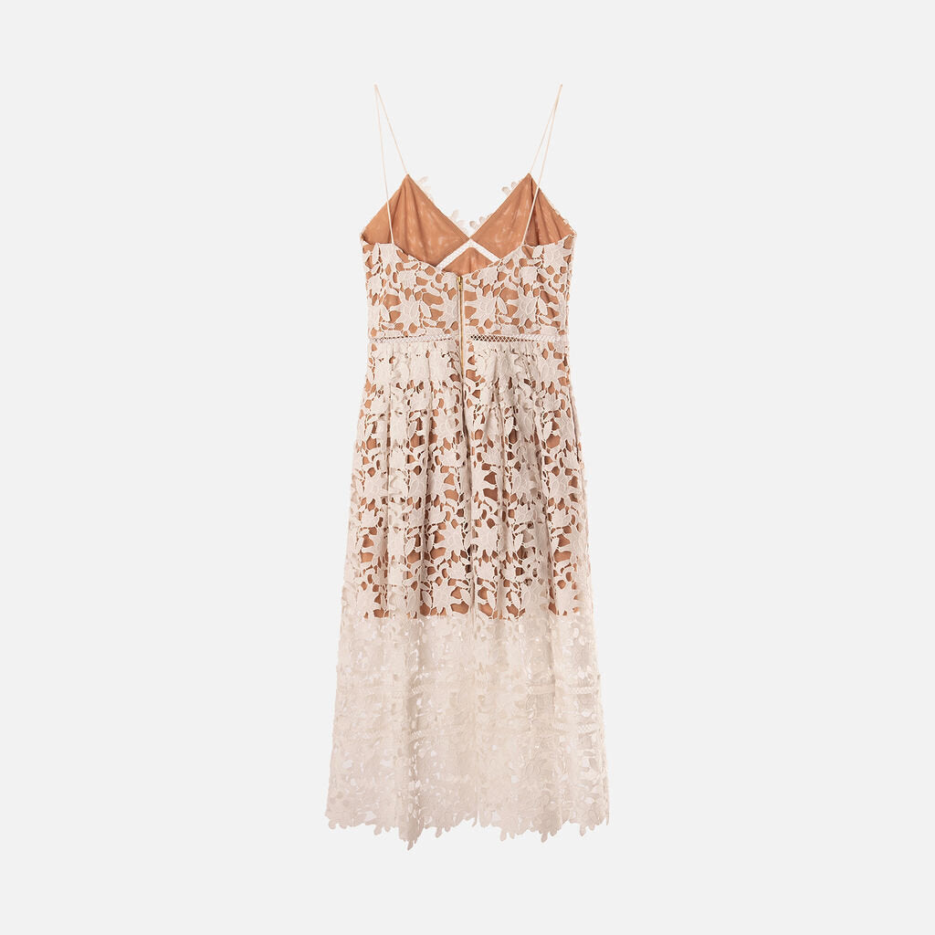 Self-Portrait White Poly Lace Dress