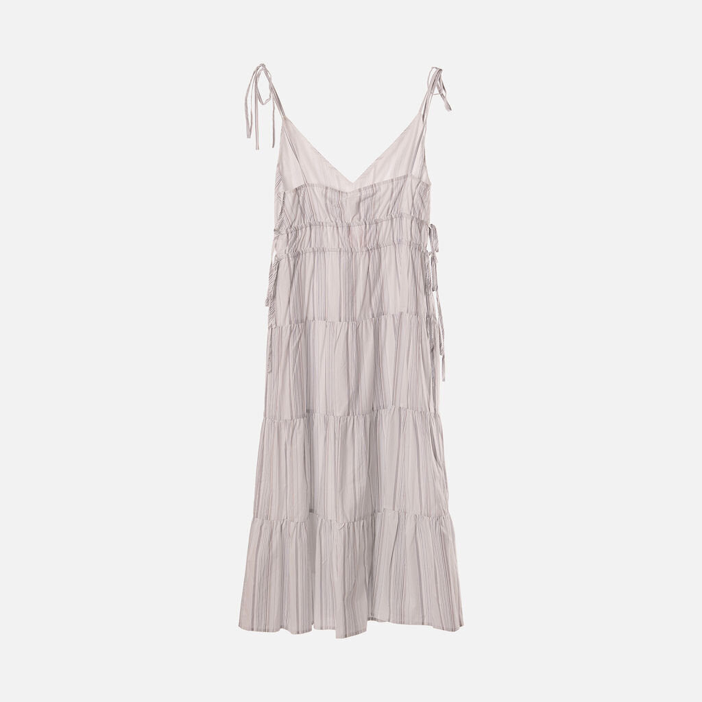 Rails White & Multi Stripe Cotton & Lyocell Midi Dress