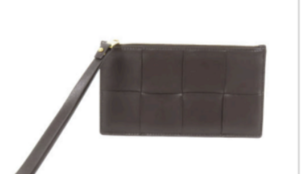 Brown Large Intrecciato Wristlet