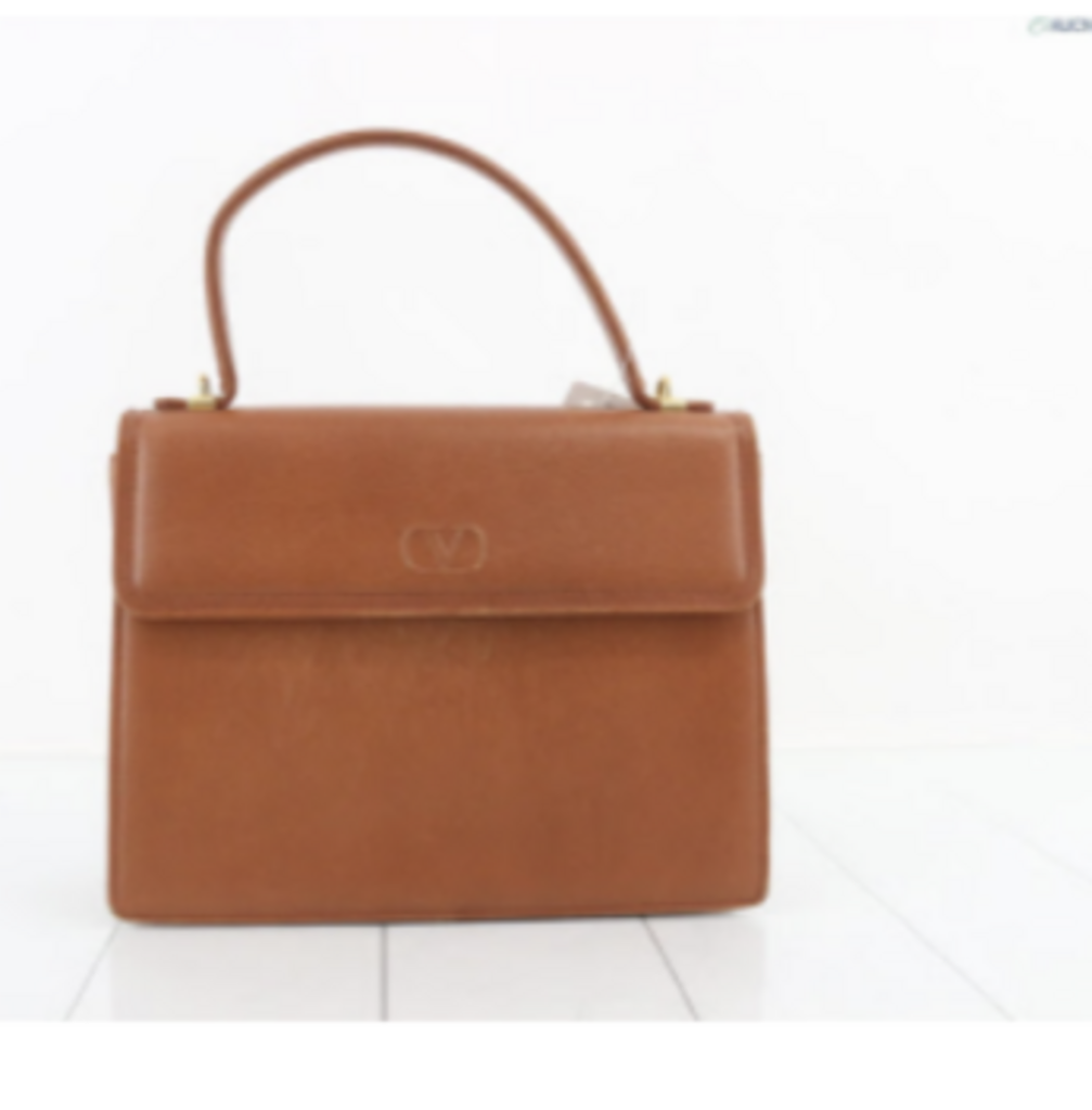 Tan Leather Top Handle Bag