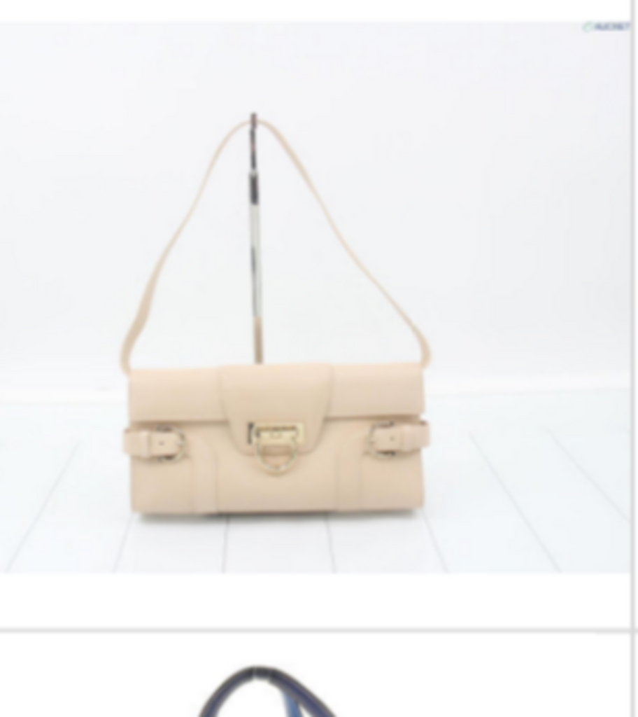 Cream Leather Shoulder Bag