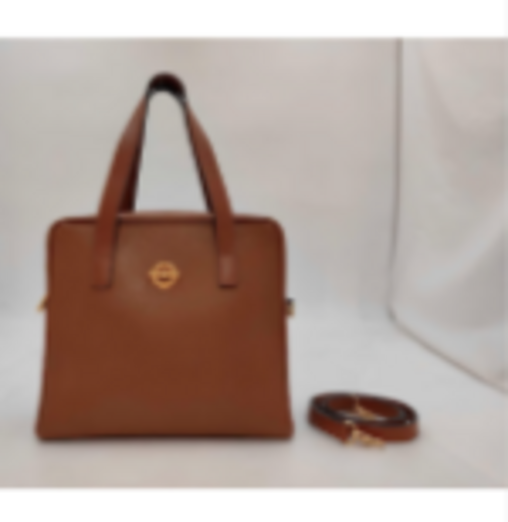 Brown Leather 2 Way Top Handle Bag