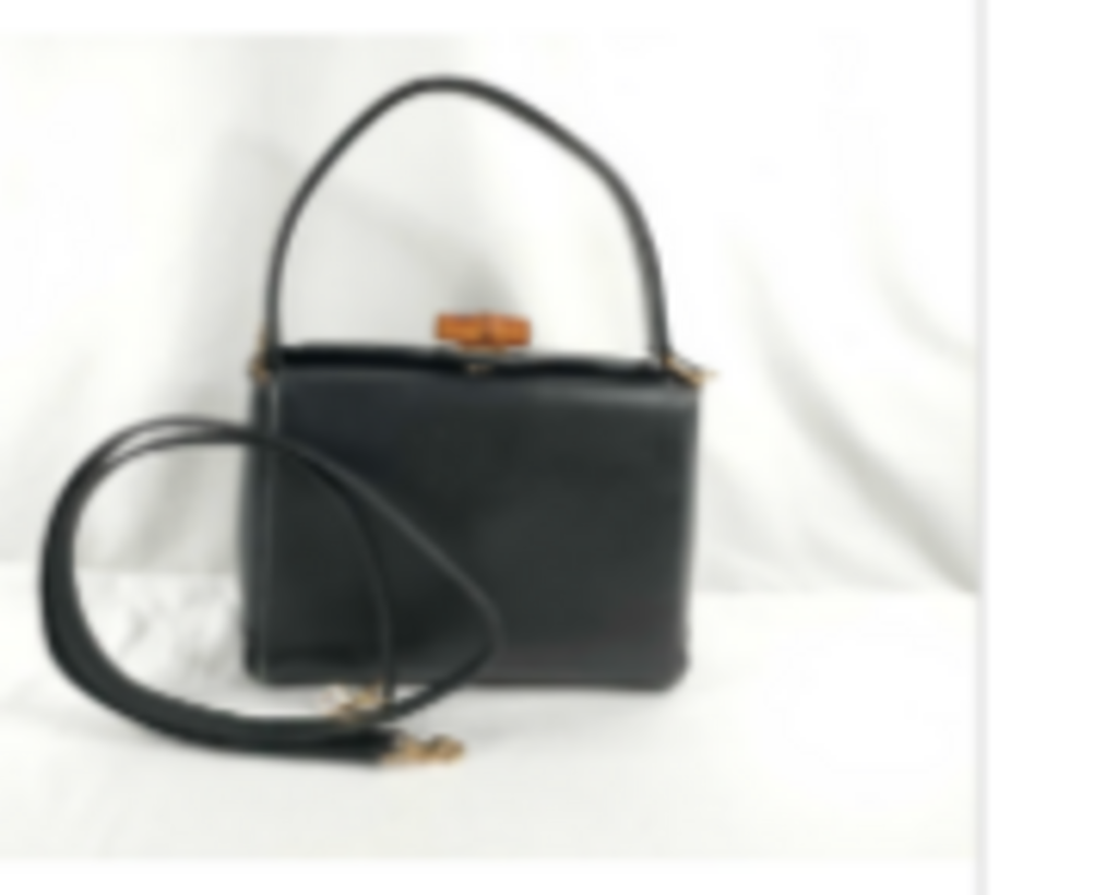 Black leather Bamboo Turnlock bag