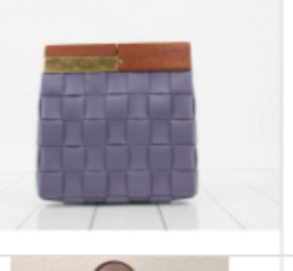 Purple Maxi Intrecciato Clutch