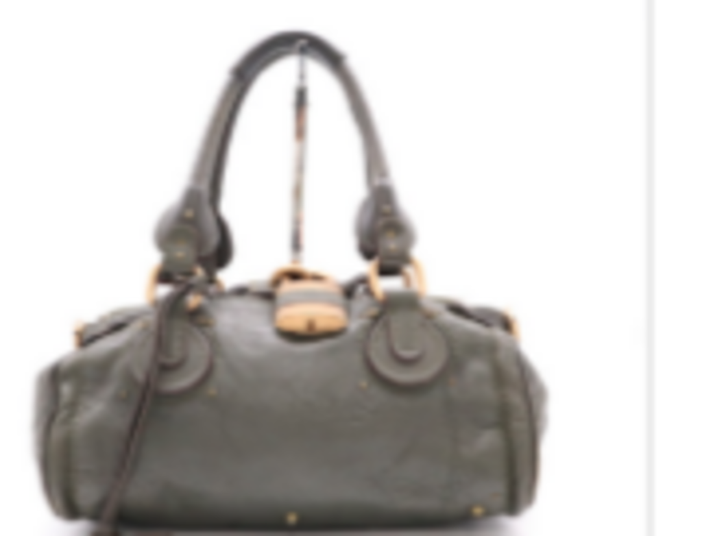 Gray Leather Paddington Bag