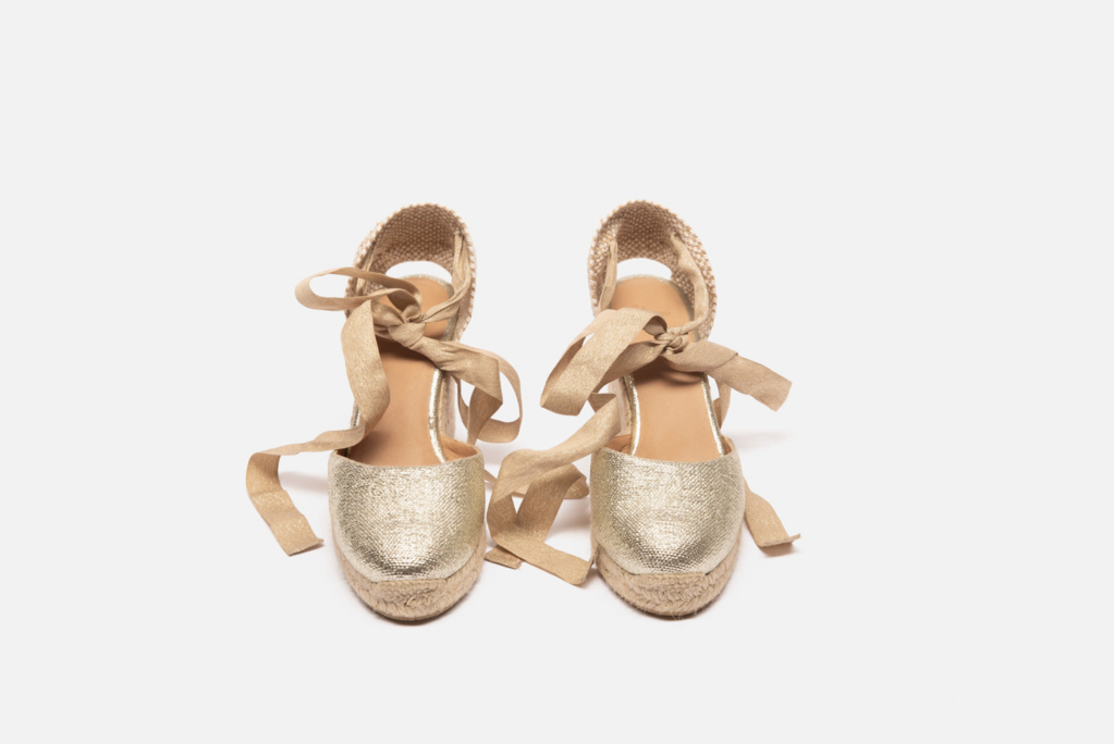 Castaner Metallic Espadrille Sandal