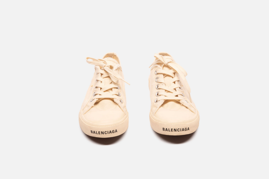 Balenciaga Cream Canvas Low Top Sneaker