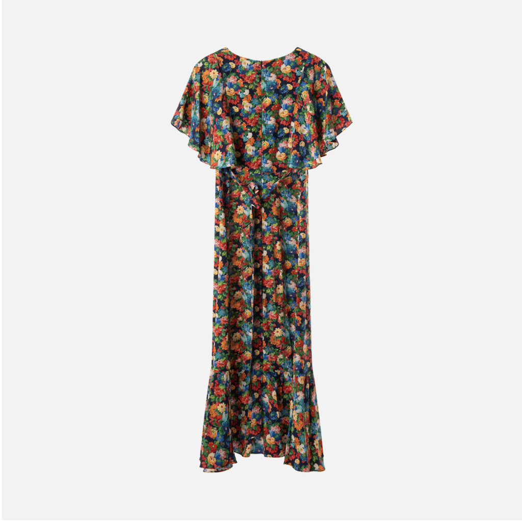 Liberty of London Multicolor Floral Silk Maxi Dress (est 550)