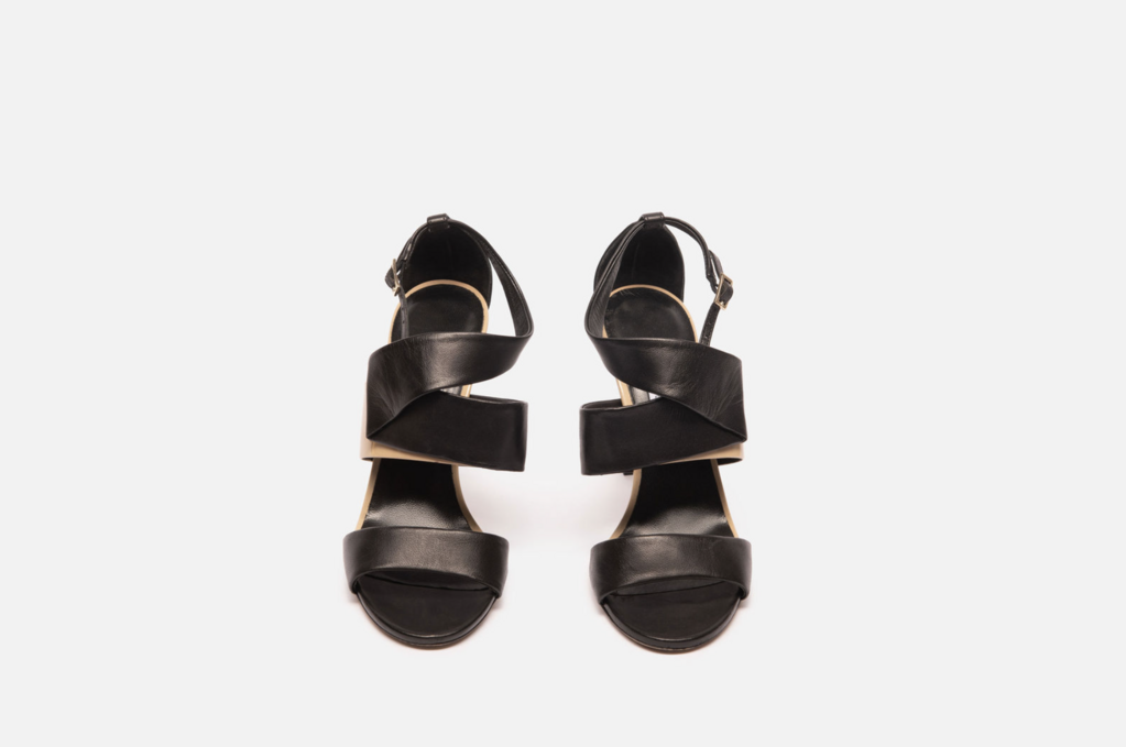 Jimmy Choo Black & Tan Leather Heels