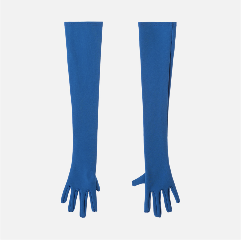 Miscreants Blue Viscose Blend Maxi Dress w/ Gloves (NWT), 6