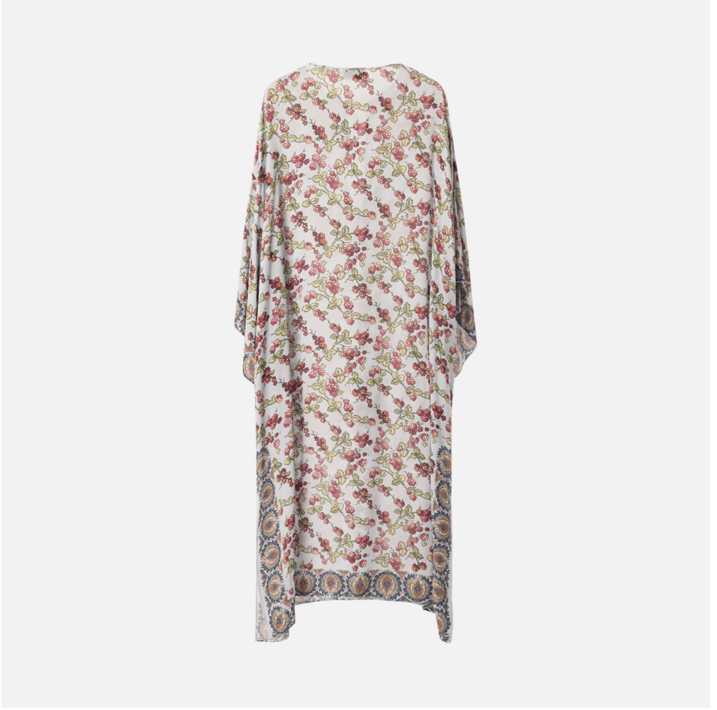 Etro Blue Viscose Printed Kaftan