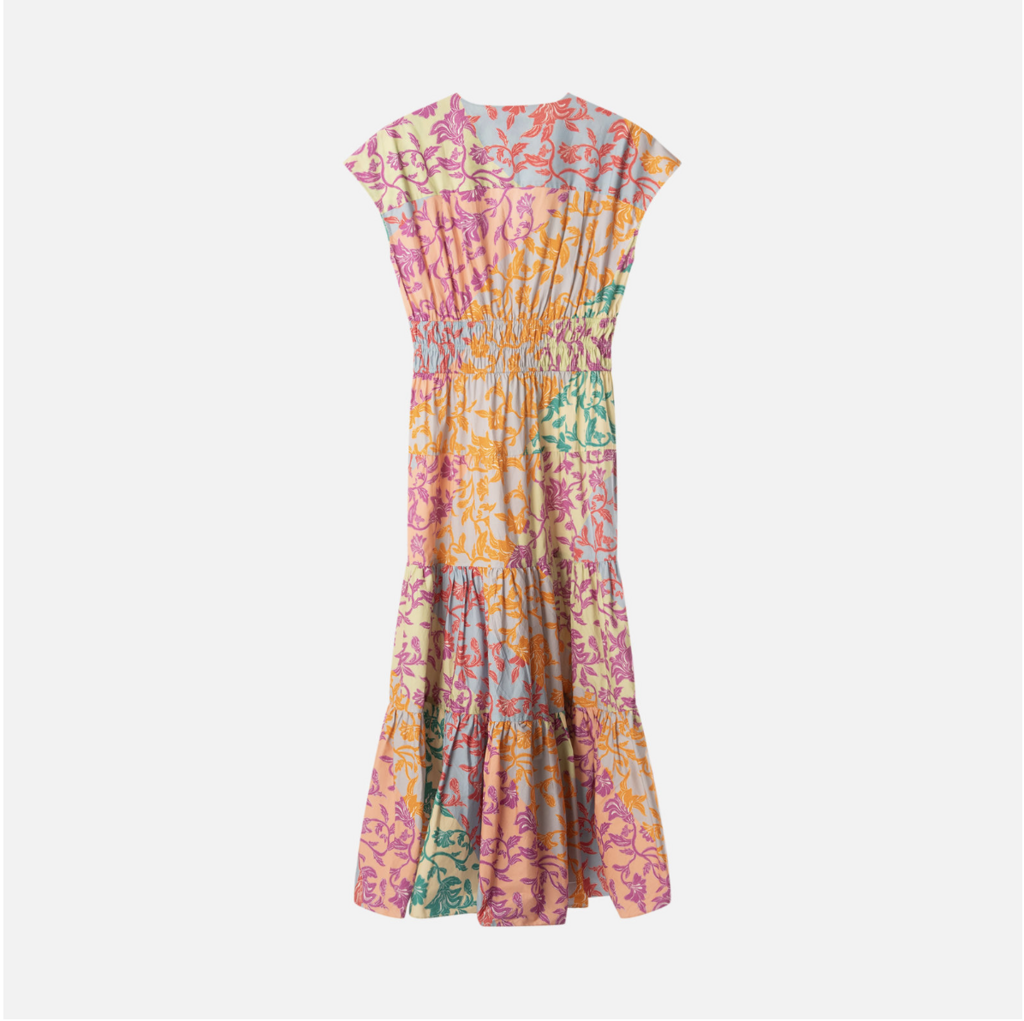 Derek Lam 10 Crosby Multi Color Floral Cotton Sleeveless Maxi Dress