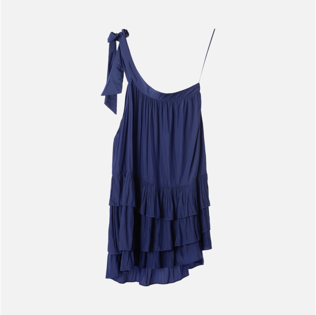 Ramy Brook Blue Poly Mini Dress