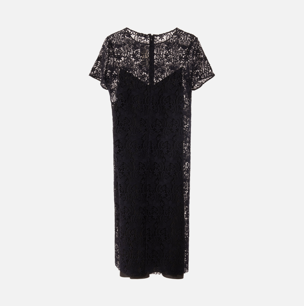 Nina Ricci Navy Lace Sheath Dress