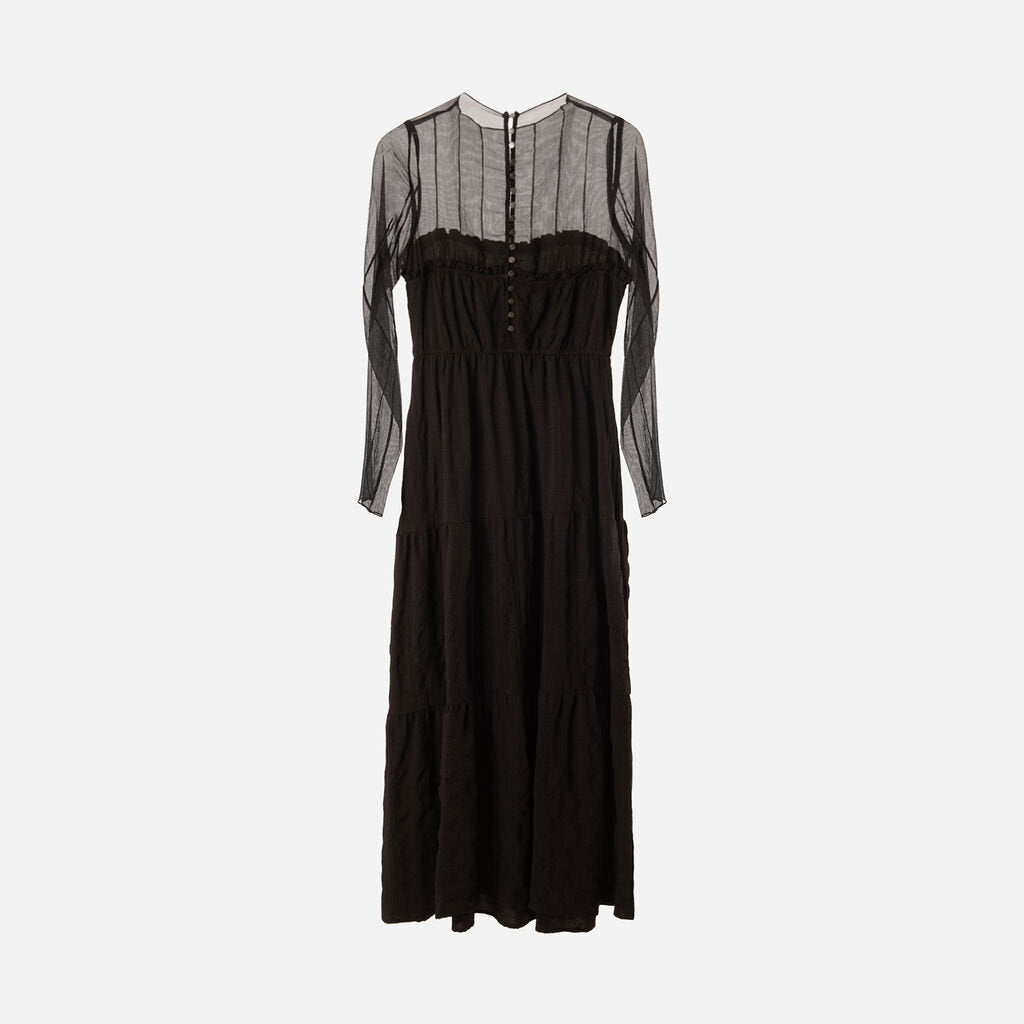 Pamela Love Black Poly Midi Dress