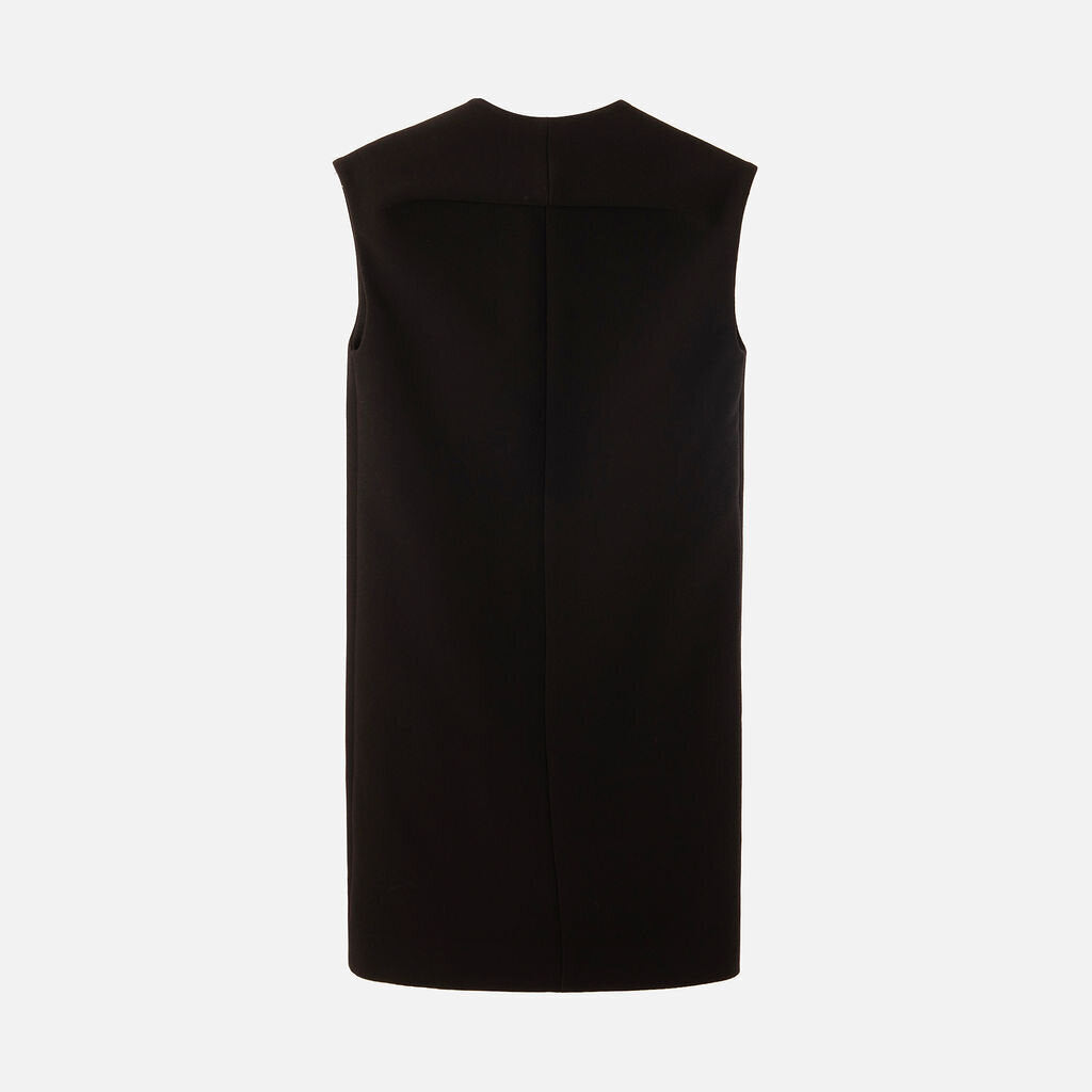 Balenciaga Black Poly Sleeveless Midi Dress (2014)