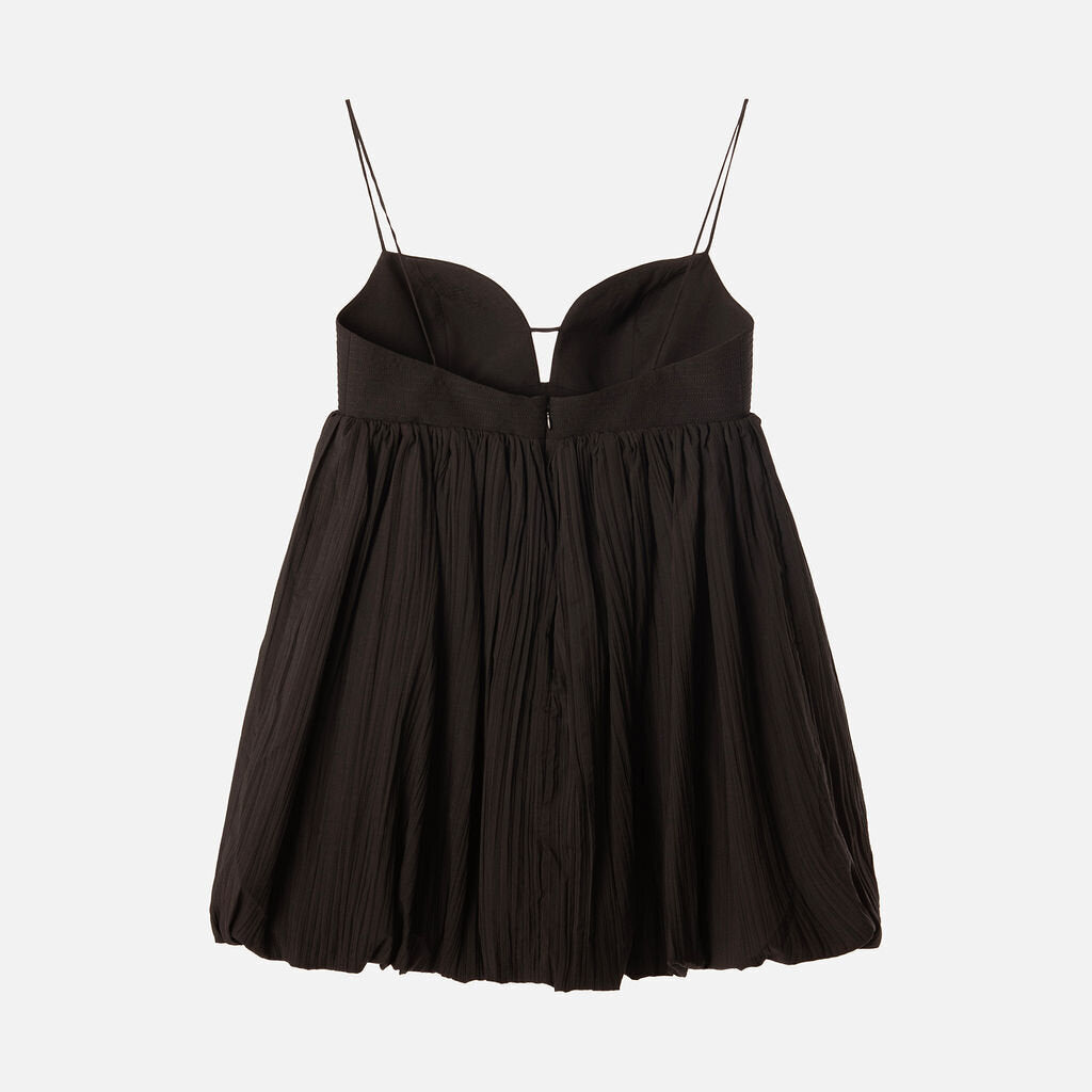 Acler Black Bubble Hem Mini Dress