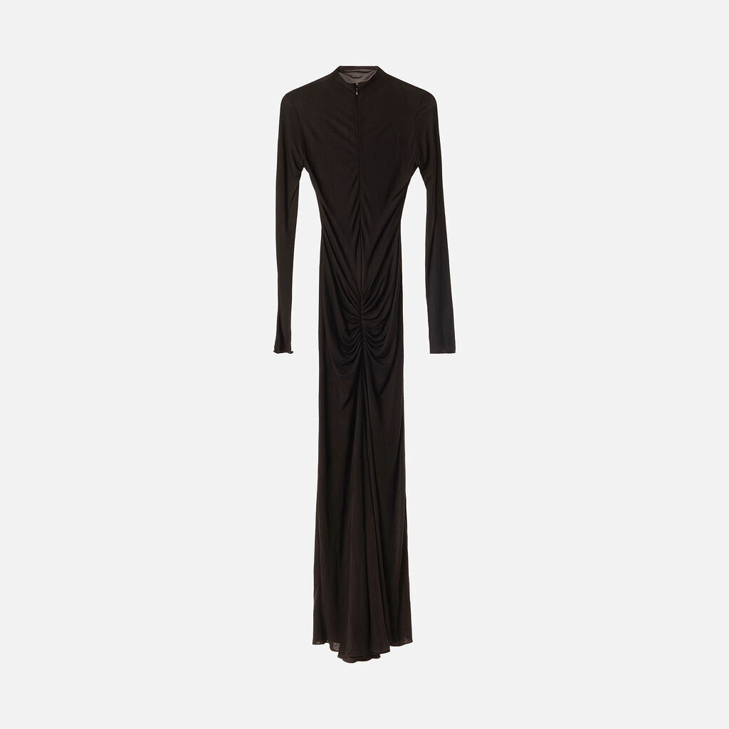 Alaia Black Jersey Mockneck Dress