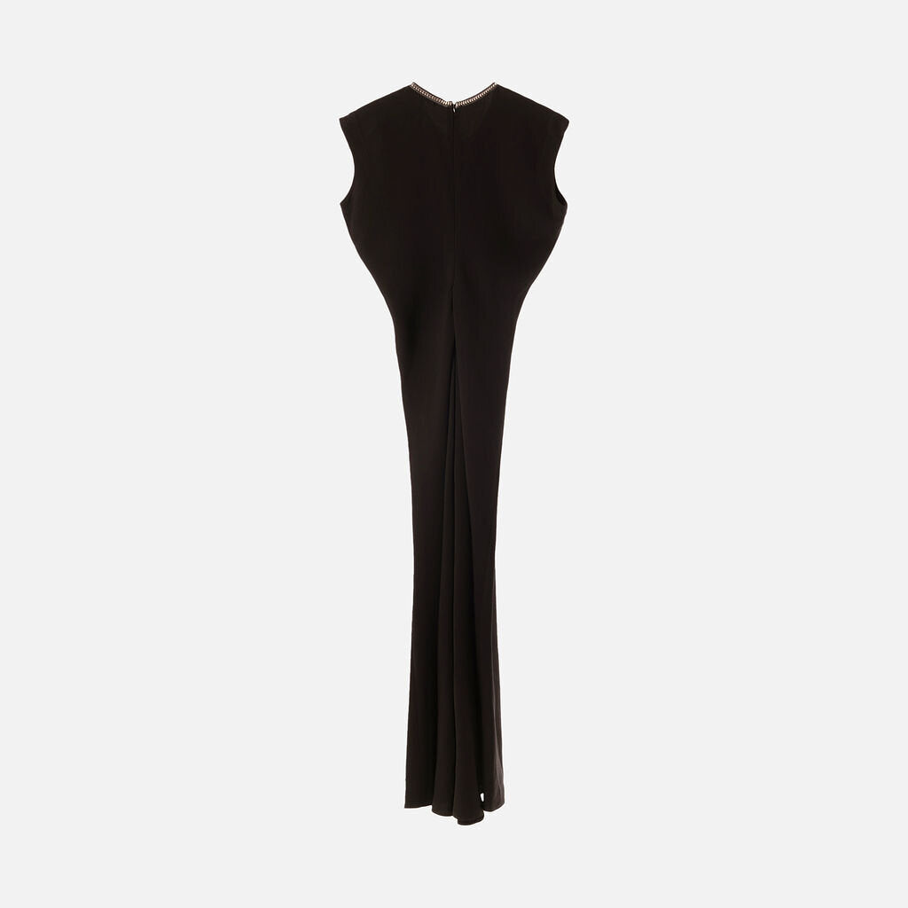 Rag & Bone Black Viscose Blend Embellished Collar Maxi Dress