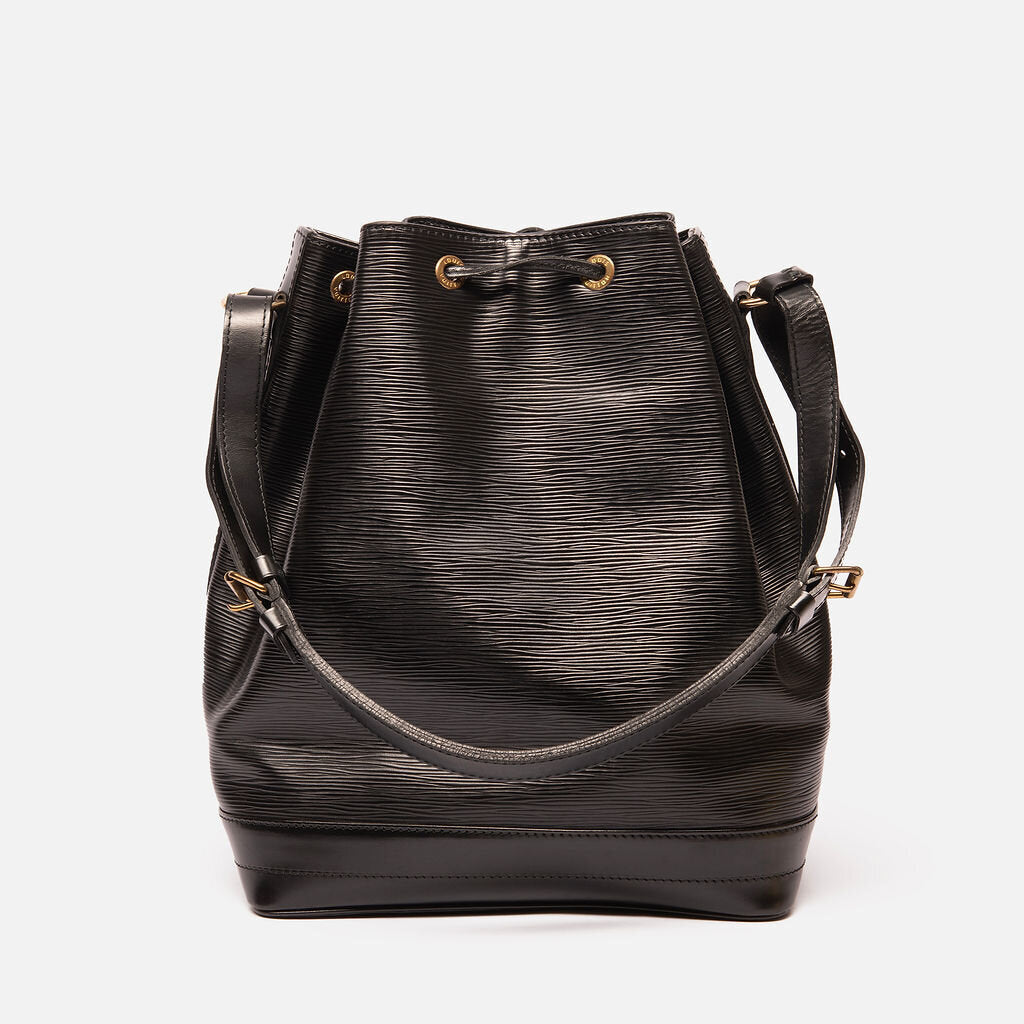 Louis Vuitton Black Epi Noe Large Bucket Bag
