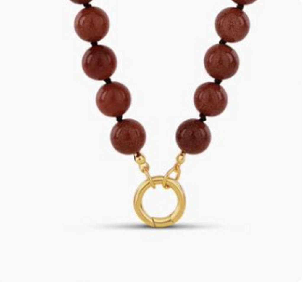 MOCHA PUSH CLASP NECKLACE