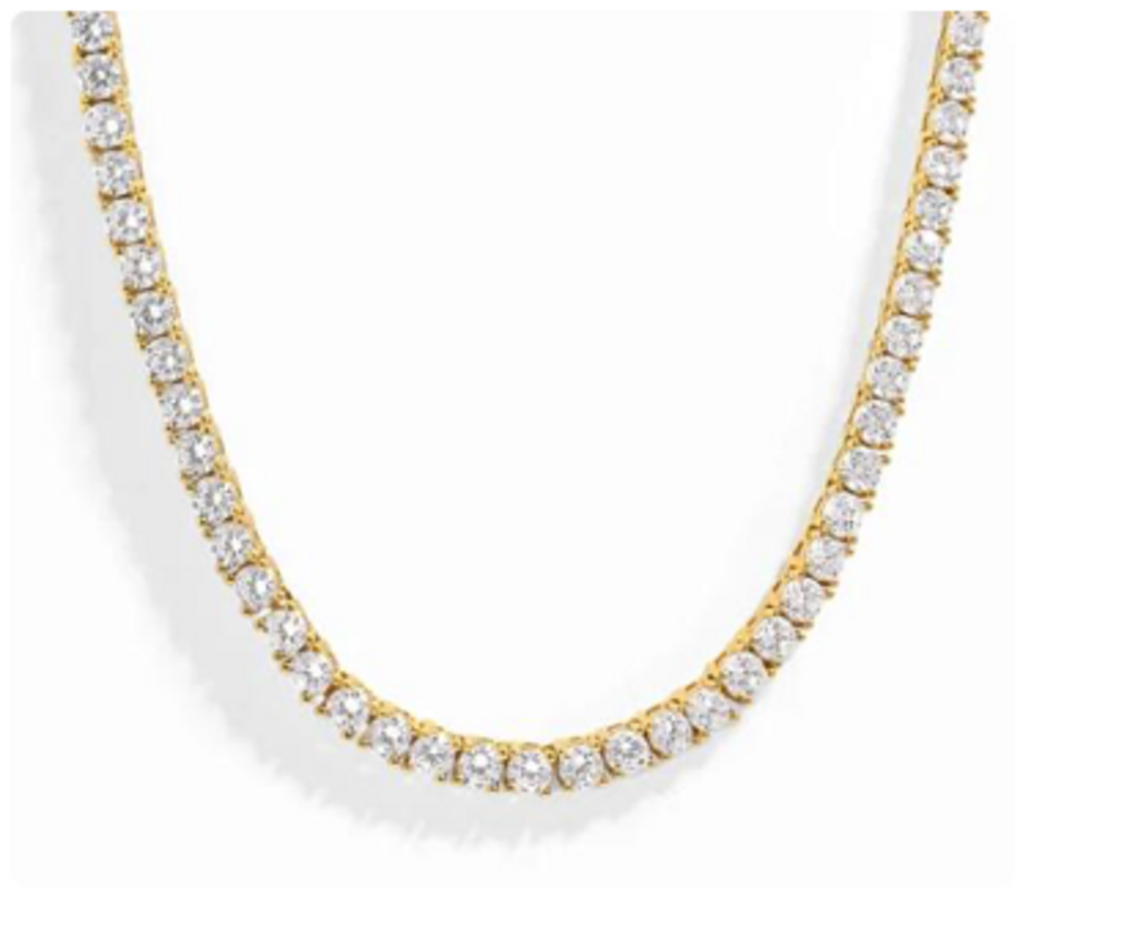 3MM DIAMOND TENNIS NECKLACE YG 16'