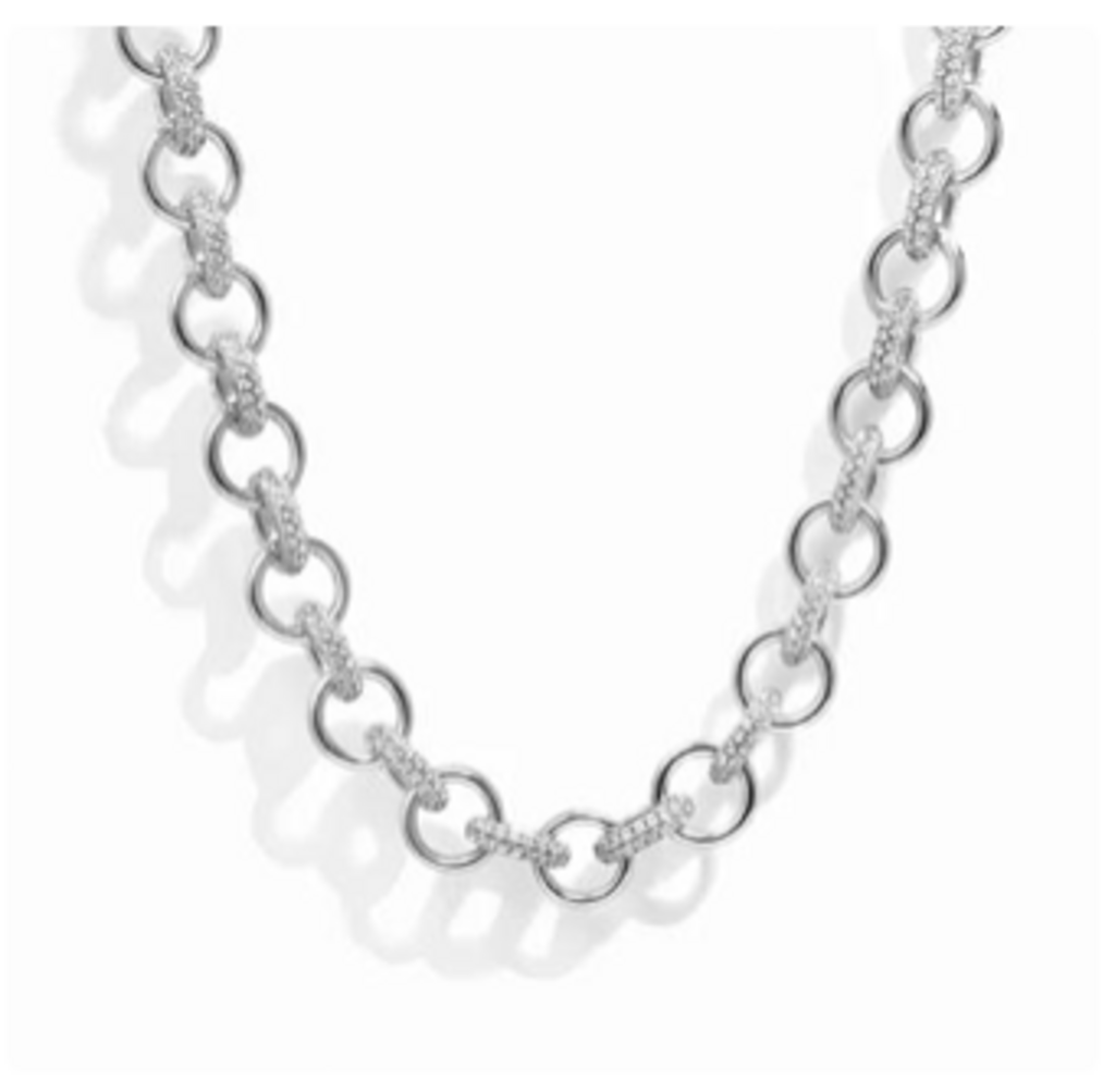 STATEMENT PAVÉ NECKLACE WG
