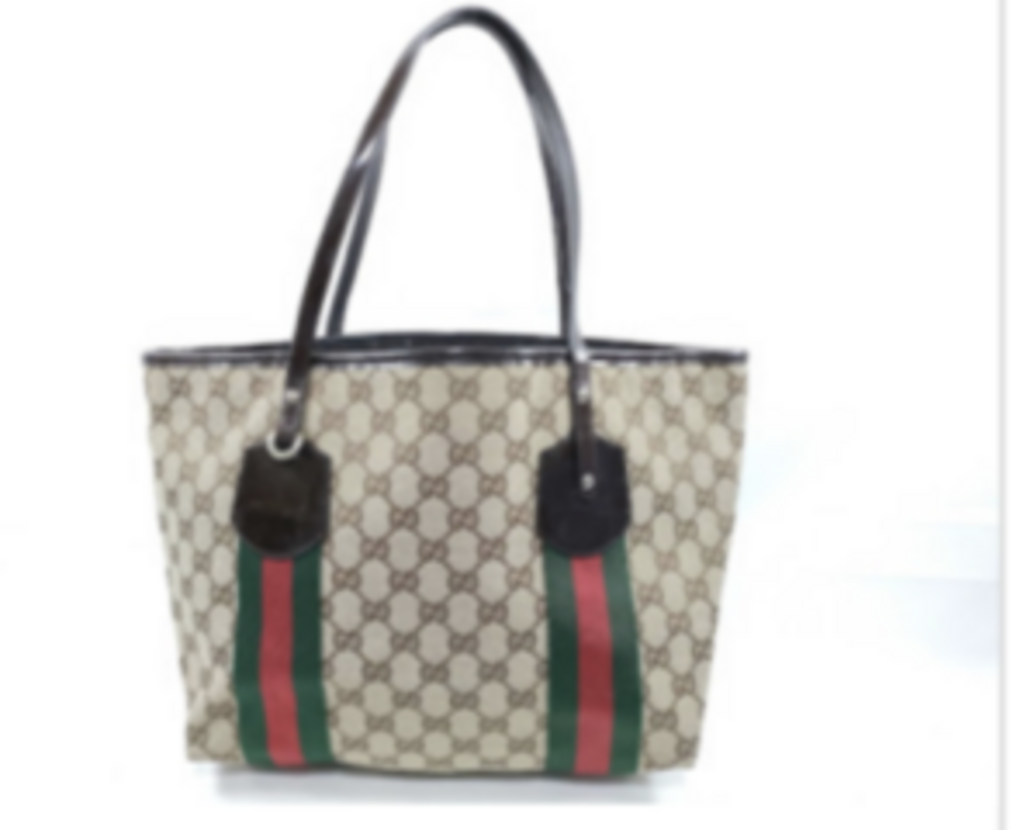 Tan Monogram Stripe Jolie Bag