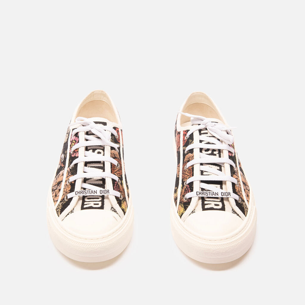 Christian Dior Black Canvas Floral Sneaker