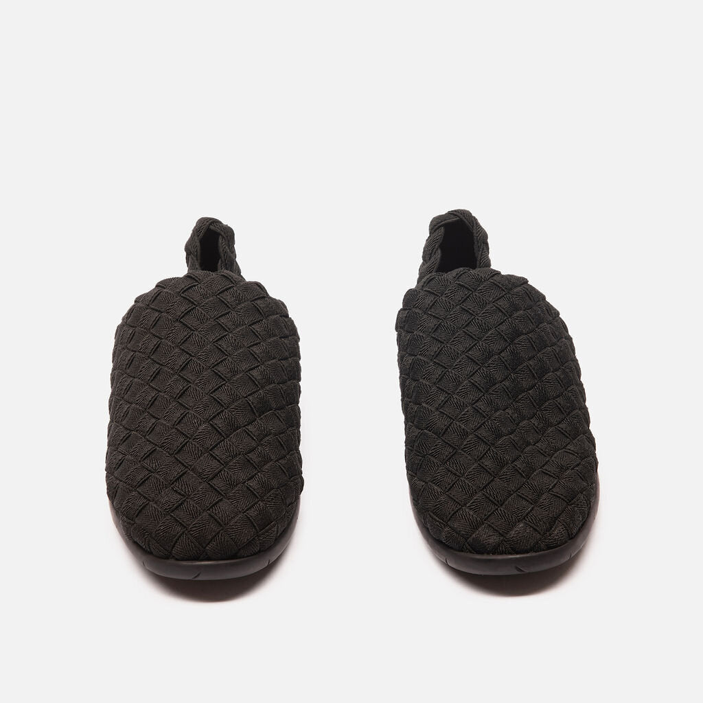 Bottega Veneta Black Woven Slip On Sneaker