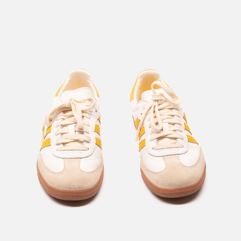 Adidas White & Yellow Leather Sambas